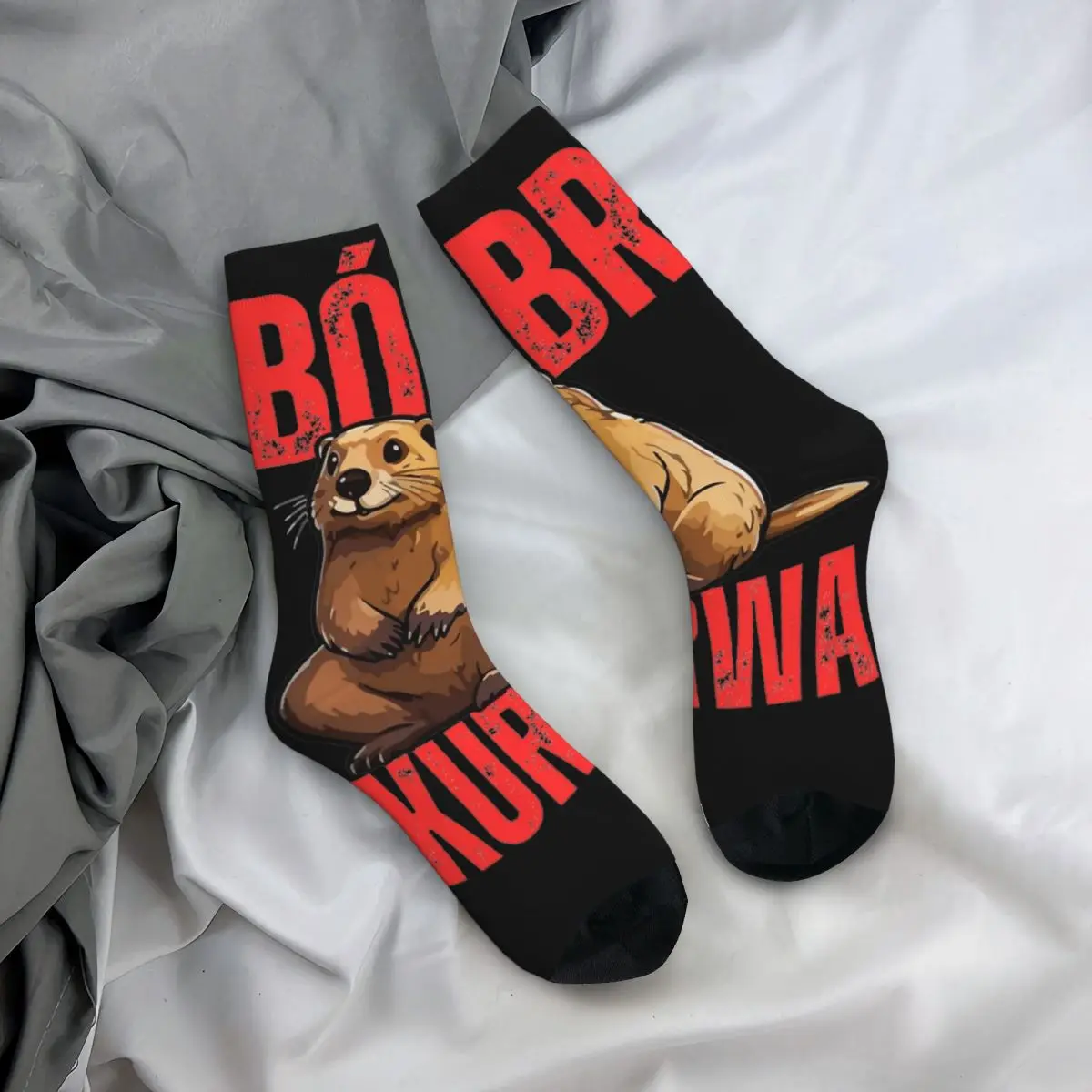 Casual Unisex Bobr Kurwa Bober Beaver Bobr Boberek Crew Socks Merch Soft Socks Super Soft Best Gifts