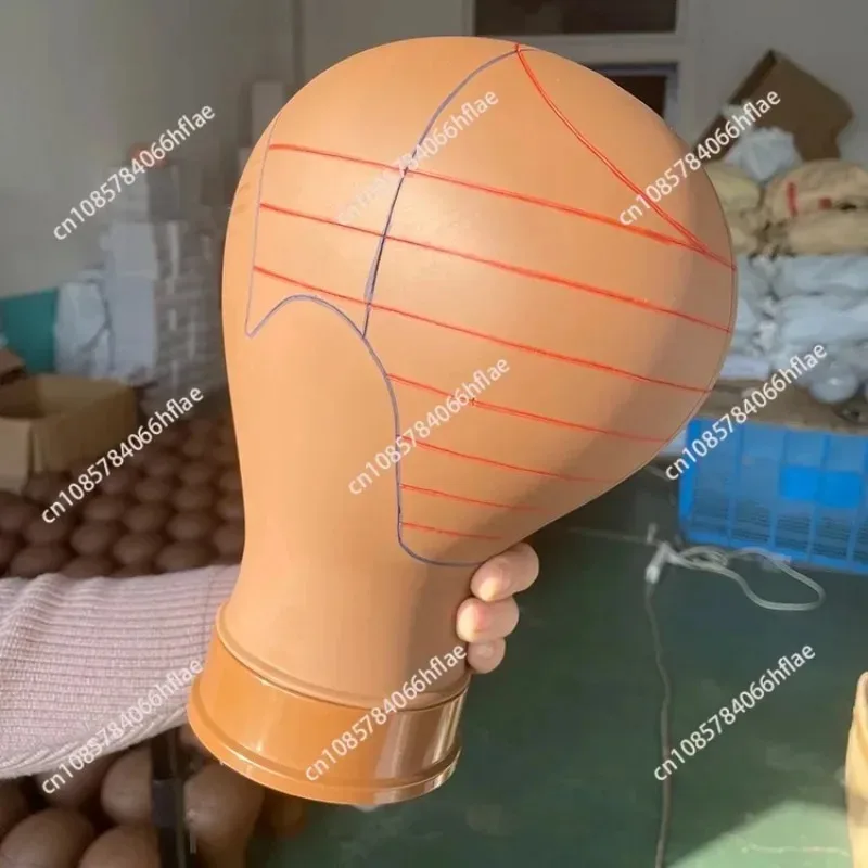 21 22 23 Inch PVC Mannequin Head Cork Canvas Mannequin Wig Making Display 1 1