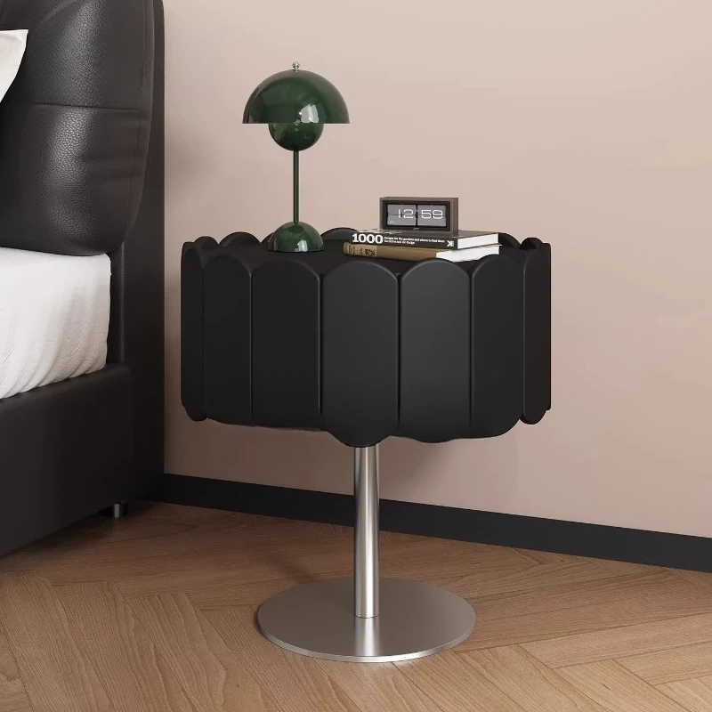 

Italian light luxury solid wood bedside table bedroom household French cream wind bedside table creative high sense