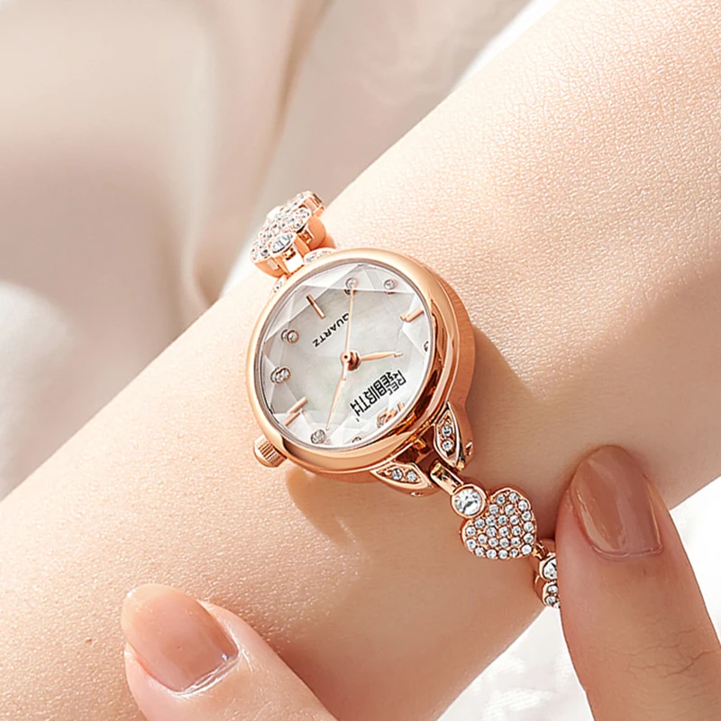 

Rose Gold Women Wrist Watches For Female Clock Unique Design Women Dress Bracelet Watches Quartz relogio feminino 2024 Top Sale