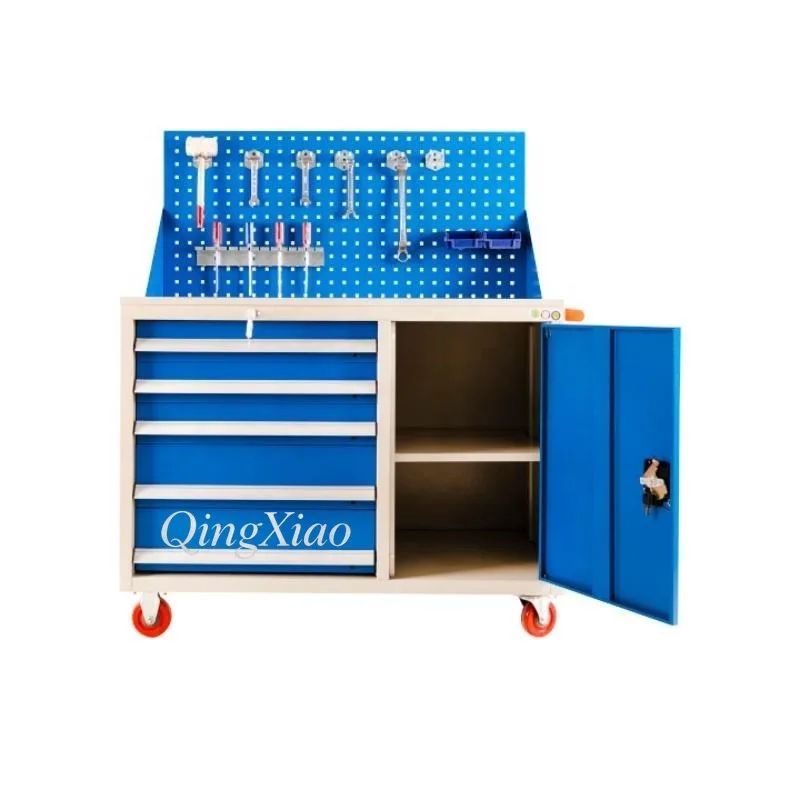 Industrial Grade Multi Drawer Tool Storage Cabinet With Central Locking System And Adjustable Shelves For Workshop Assembly Line