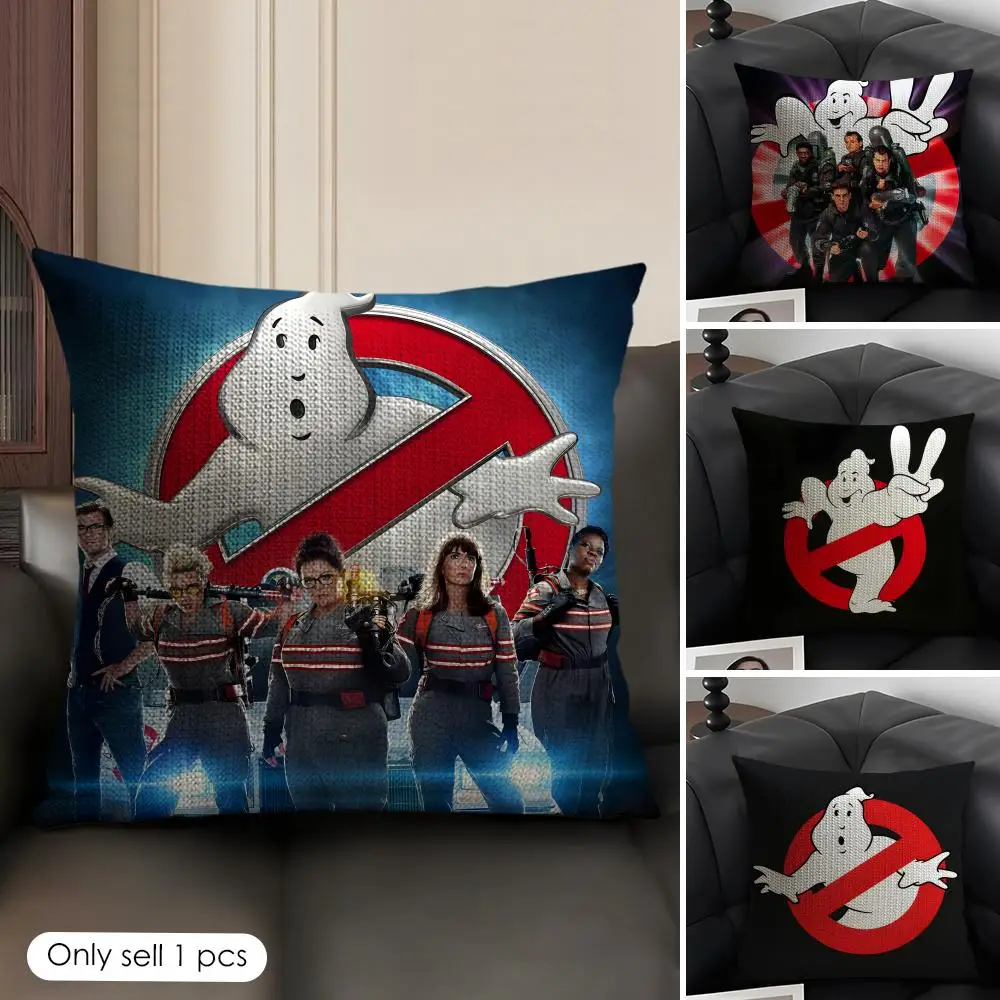 

Чехол для подушки G-Ghostbusters Movie из натурального льна, органическая ткань, двусторонняя печать, для дивана, домашнего декора, подарок, наволочка