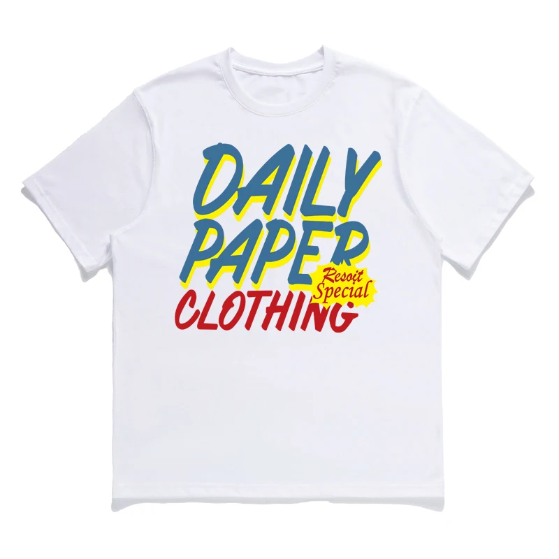 High Quality Leisure Daily Paper T-shirt Hip Hop Cotton Short Sleeve Logo Printing DAILY PAPER Tee Unisex