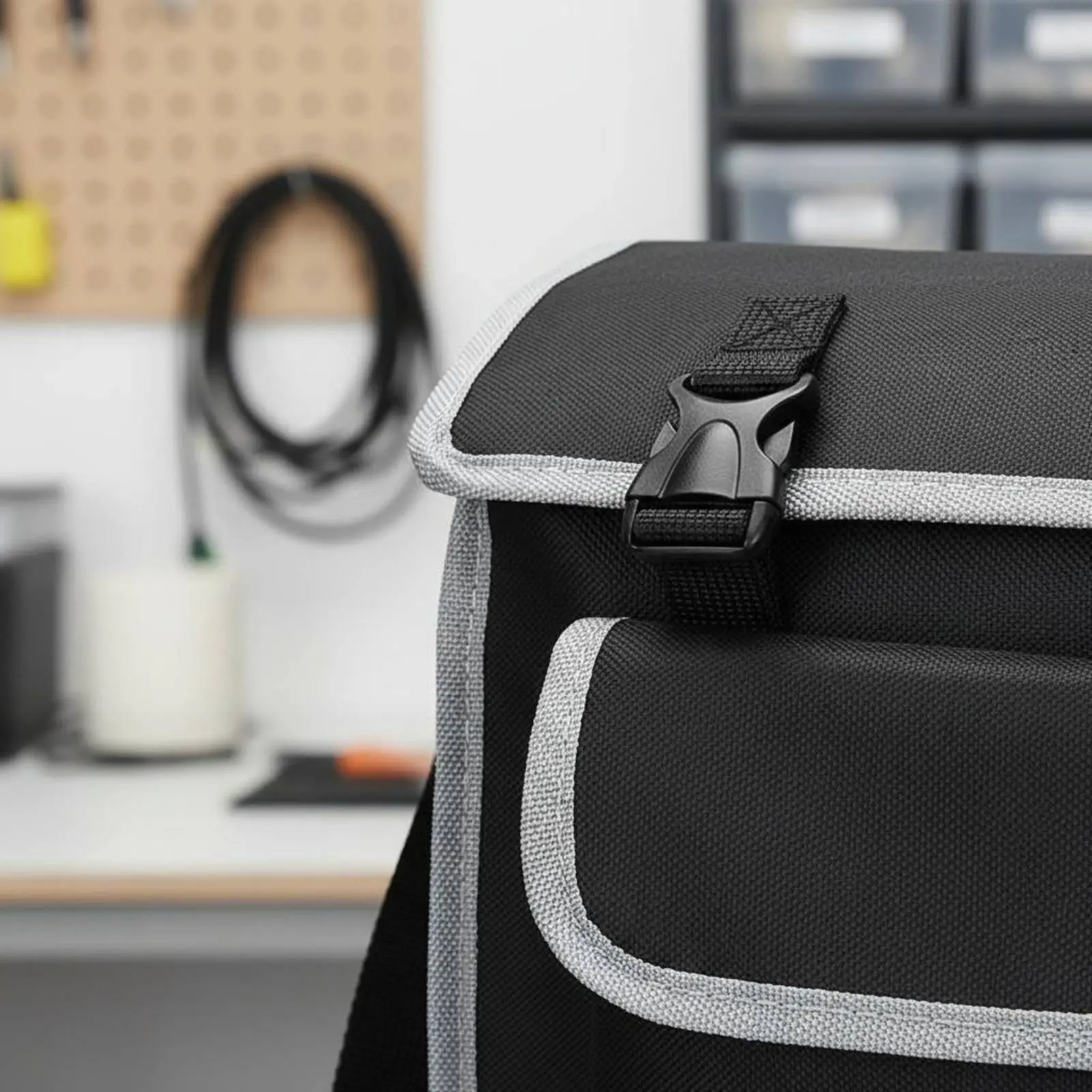Crossbody Tool Bag Wear-Resistant Shoulder Tool Bag Waterproof Freestanding Design for Handymen