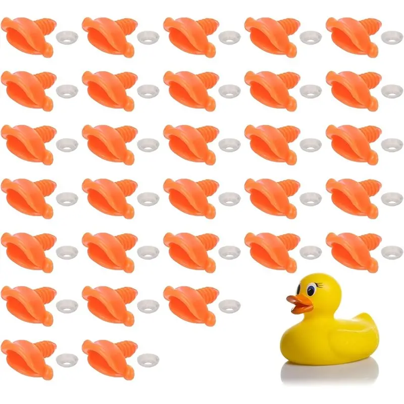 

A01F- Safety Duck Mouth Beak Replacement 30Pcs Plastic Duck Beak For DIY Crafts Duckbills For Making With Washers Decor