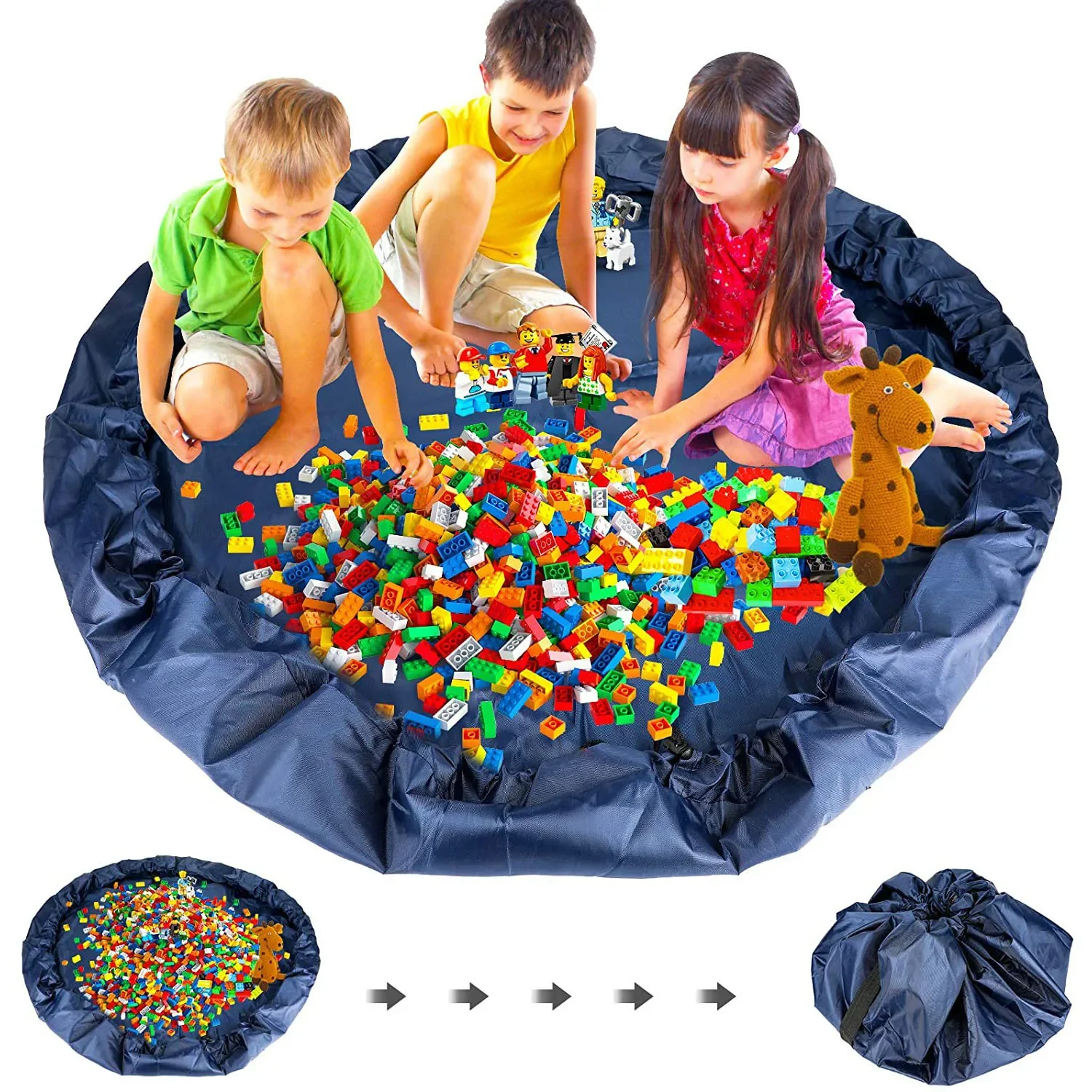 Oversized Diameter 150 Baby Toy Fast Storage Bag Home Outdoor Children\'s Toy Mat Toy Storage  Cute  Luggage Organizer