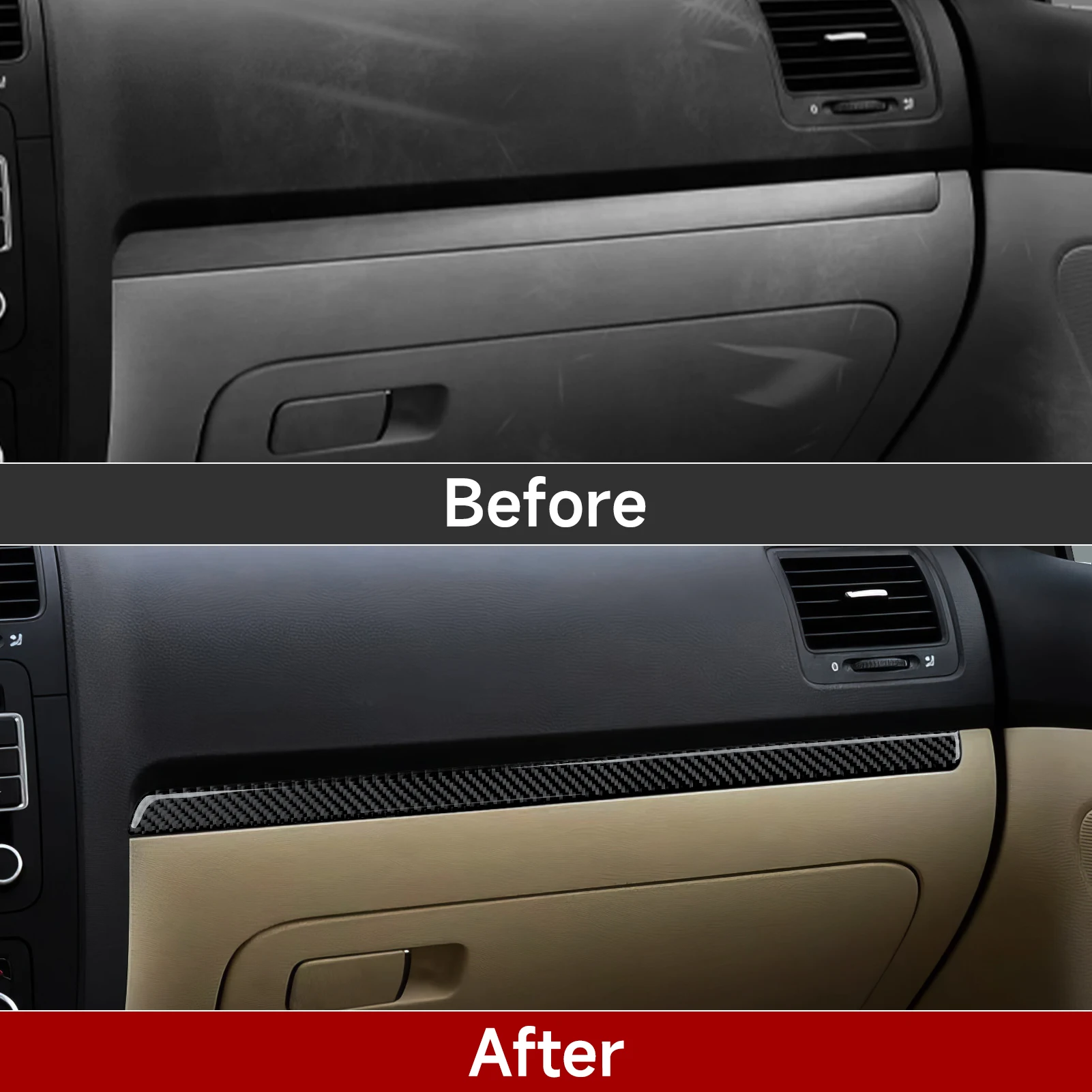 Für VW Jetta V Golf V MK5 R32 GTI Plus Variante, Auto Mittelkonsole Schalthebel Panel, Seite Air Outlet Carbon Faser Trim Aufkleber – Detail 22
