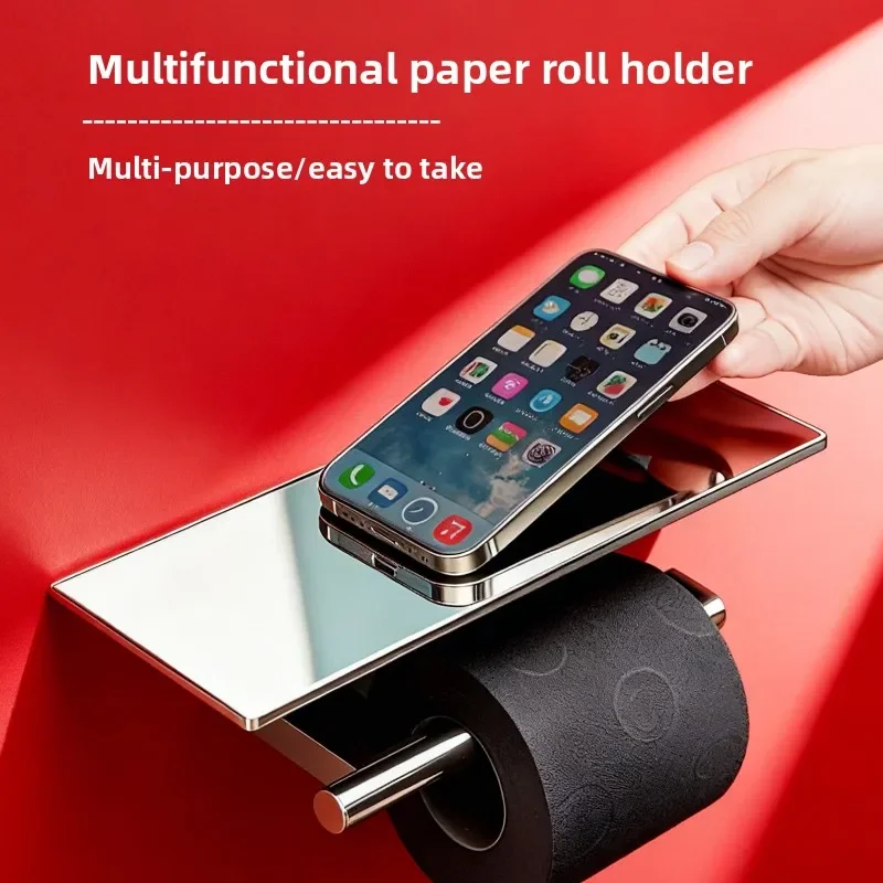 Brass Toilet Paper Holder Wall Mounted Drill Type For Hotel Bathroom Premium Tissue Dispenser For Guesthouse And Home Use