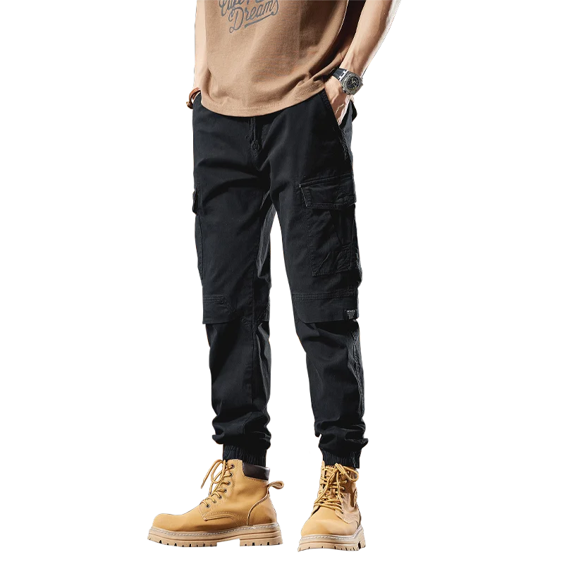 

New Trendy Men's Work Pants Wide Pants Slim Fit Loose Spring Pants Versatile Men's Outdoor Tight Legs Sports Pants