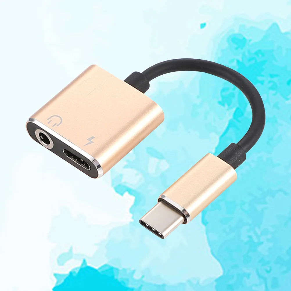 

USB Type C to 35mm Audio Adapter Cable 2 In 1 Type-C to 35mm Jack Stereo Headphone Mic Adapter Aux Converter Charging Adapter