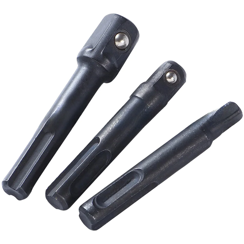 3 Piece Socket Extension Rod Set for Electric Wrench For SDS PLUS Fit 1 Quarter 3 Eighth 1 Half Inch Drive Chrome Vanadium