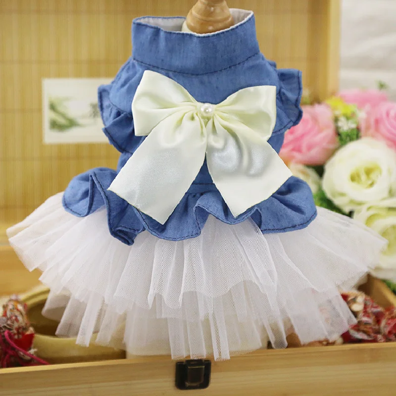 Summer Dog Clothes Pet Dresses for Small Dogs Pomeranian Chihuahua Puppy Kitten Skirt Clothing for Medium Dogs Product Supplies