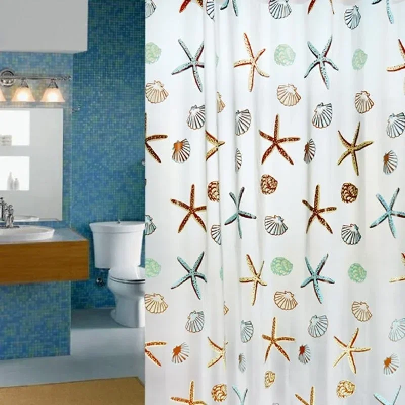 180*200cm Bathroom Curtain Waterproof Shower Curtain with 12 Curtain Hooks and Rings Shower Curtain Set