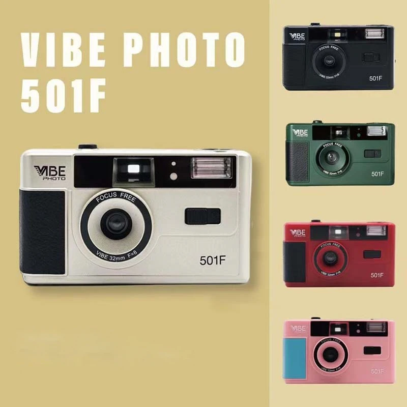 VIBE Photo 501F Camera Non disposable 135 35mm Reusable Film Camera Fullframe MVP CAMERA with Flash Lamp