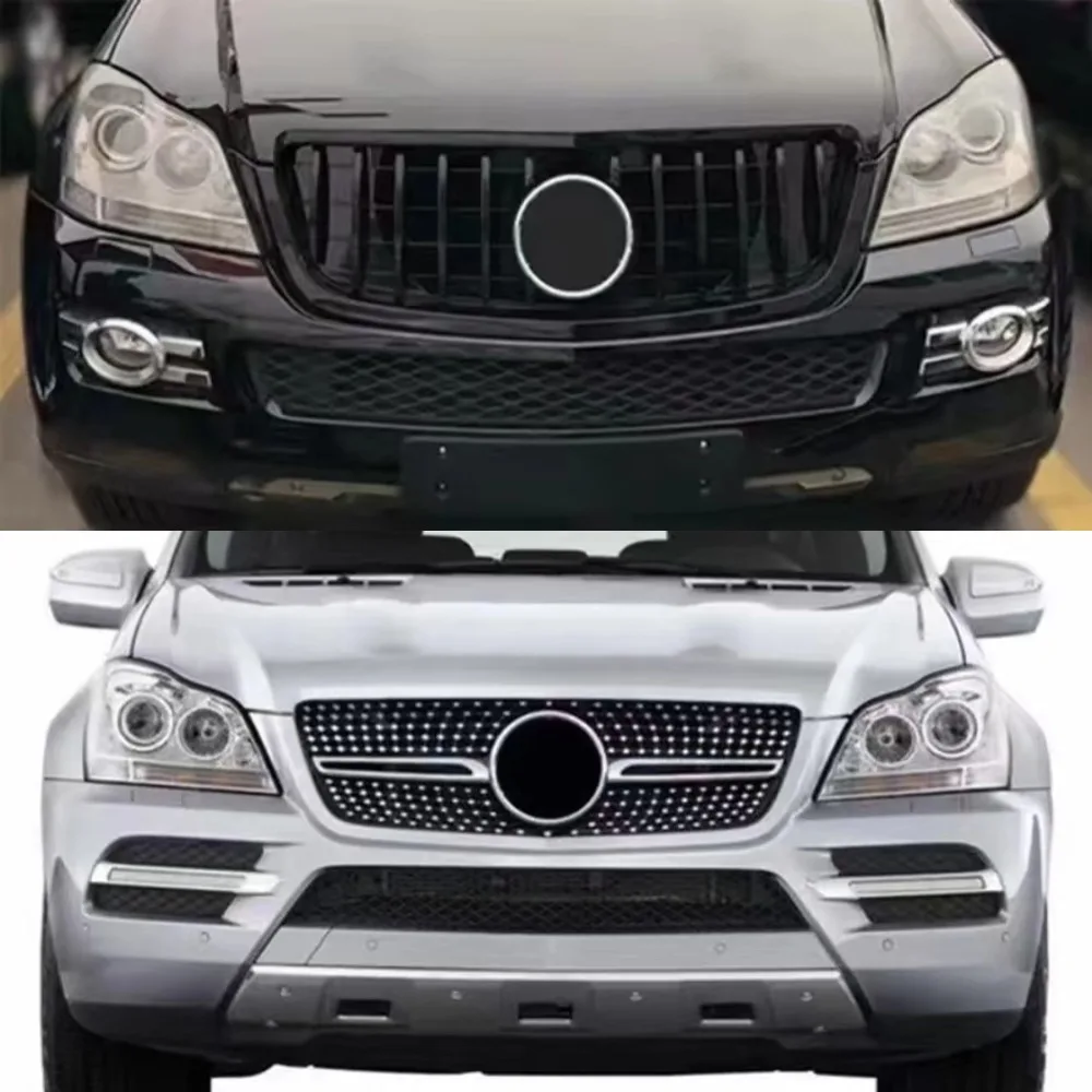 Front Upper Bumper Center Grille Radiator For Mercedes-Benz GL Class X164 2007-2012 GL320 GL350 GL450 GL500 GL550Tuning