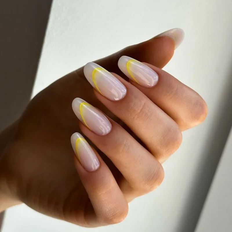 Nagelaufkleber mit Farbverlaufslinie, französische Nagelkunst, Deko-Aufkleber, gestreifte Linie, Nagelschieber, selbstklebende Nagelapplikation, Nageldekoration