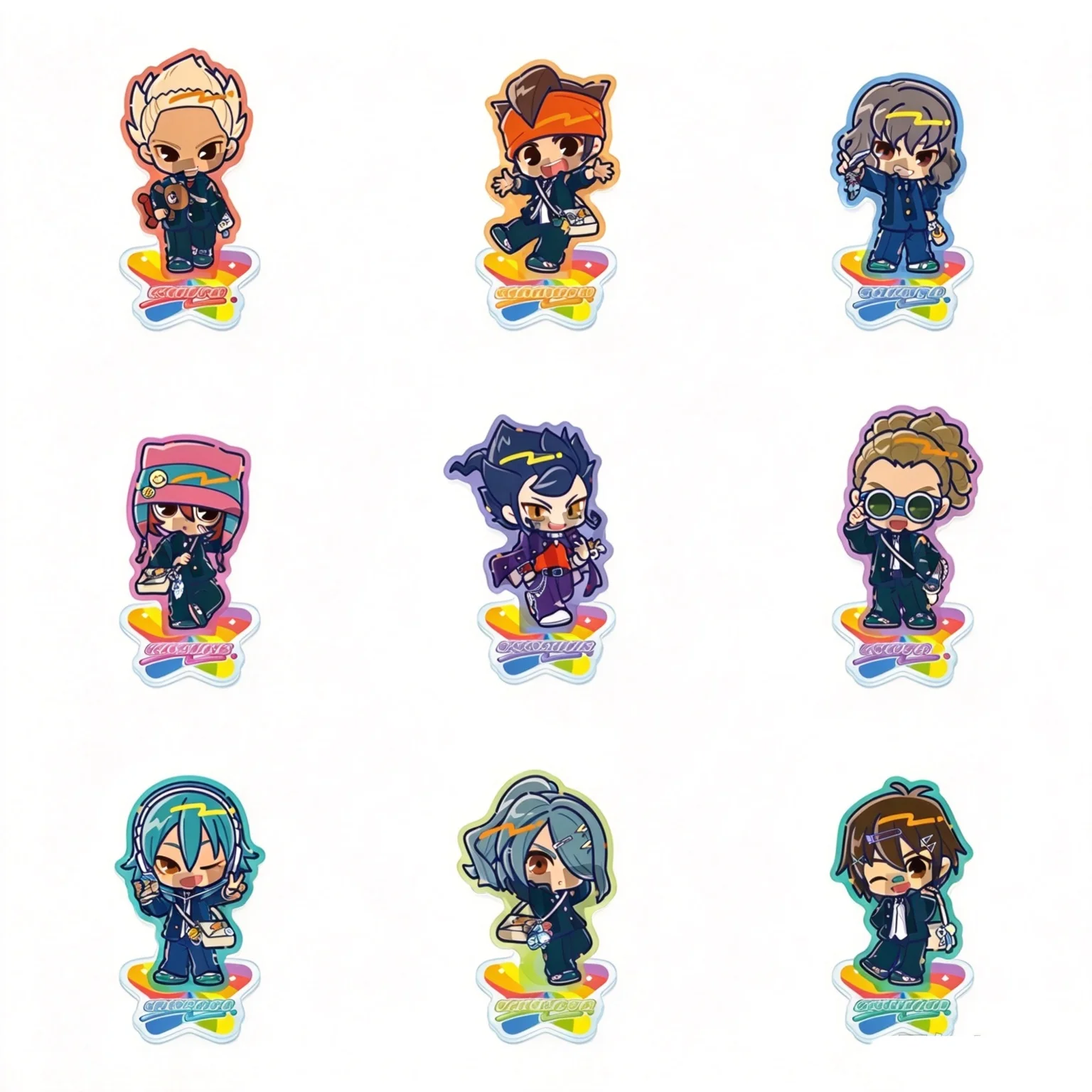 Anime Inazuma Eleven: Victory Road The Retro Heisei Style Mark Evans Axel Blaze Q-Style Acrylic Stand Model Plate Keychains
