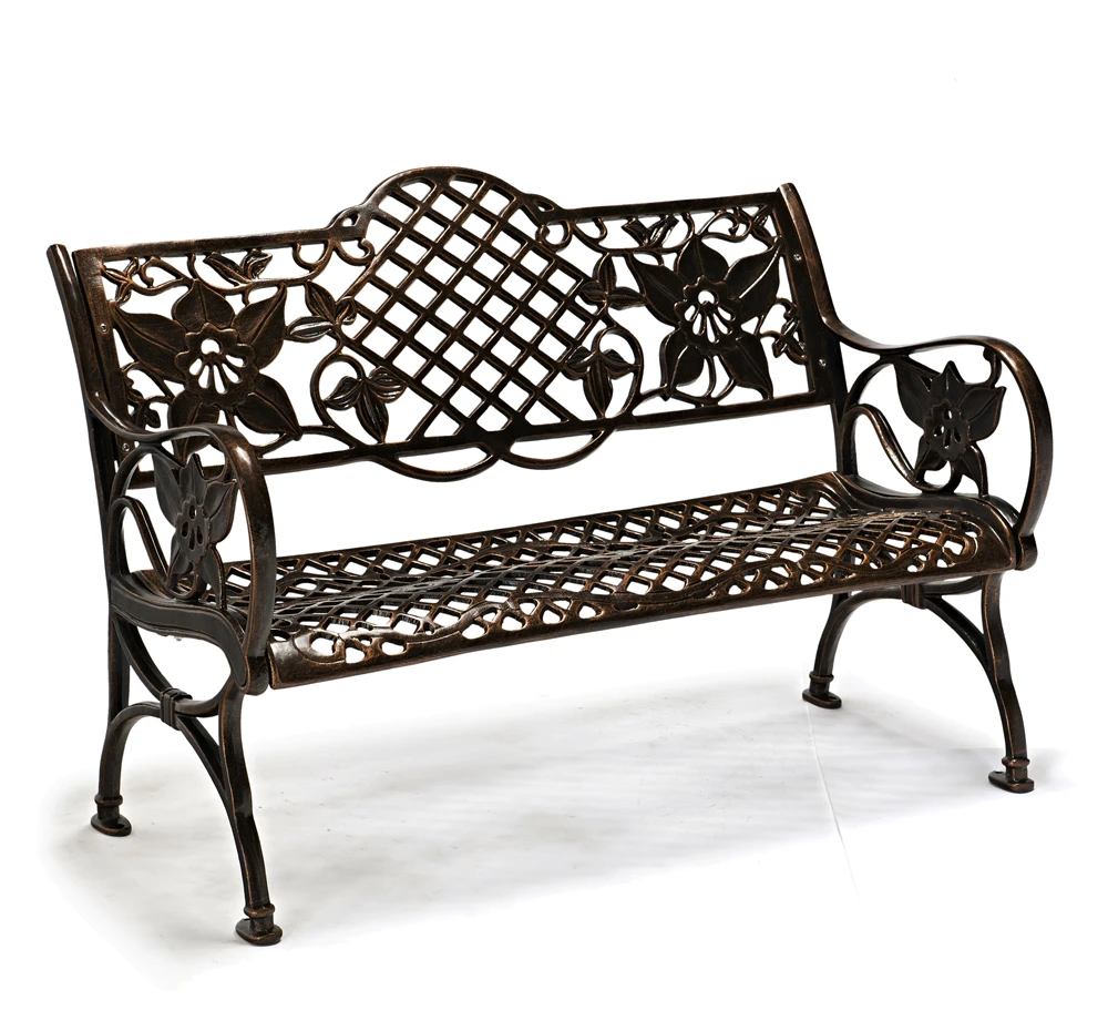 

Courtyard Chair Patio Used Park Benches Bench For Garden Die Casting Aluminum Bench Metal Outdoor Park Leisure Outdoor Furniture