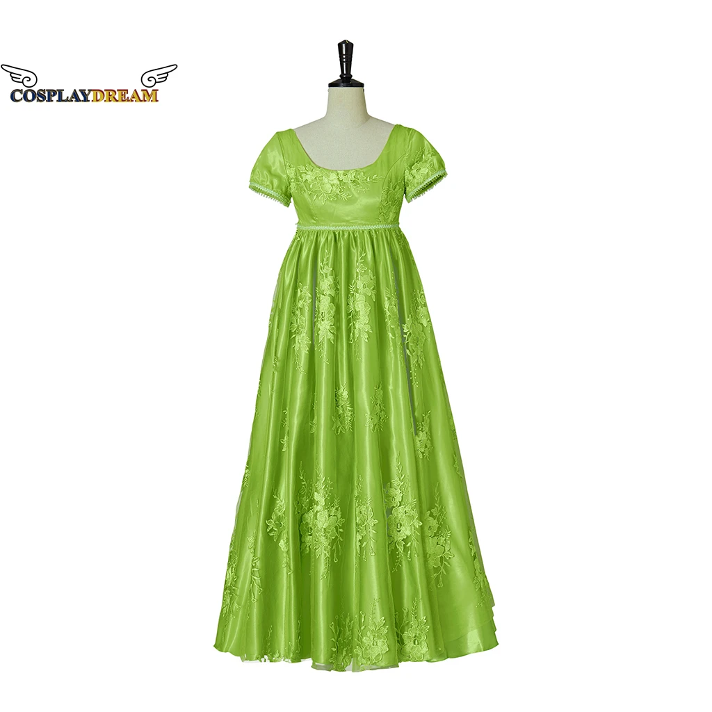 

Penelope Featherington Cosplay Green Lace Dress Custom Regency Dresses Costume Ball Gown For Women Regency Dress