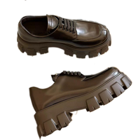 2024 The Latest Thick Sole Series Of Loafers Leather Soft Comfort Extremely High Variable Style On The Foot Is Very Perfect Wome