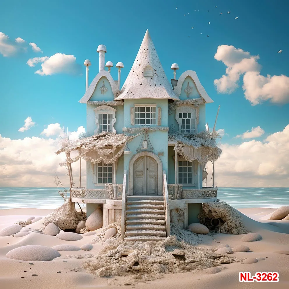 Фон для фотосъемки с изображением морского берега, океана, природного песка, путешествий, семейного портрета, отдыха