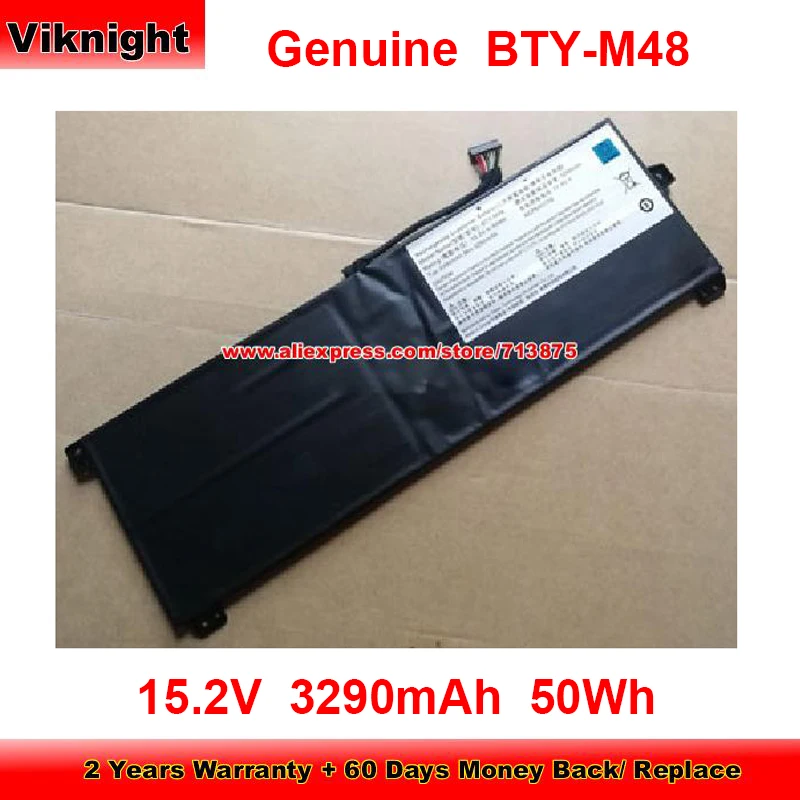 Genuine BTY-M48 Battery 4ICP541119 for Mechrevo S1-02 S1-C1 S1C1 MS-14B1 BTYM48 15.2V 3290mAh 50Wh