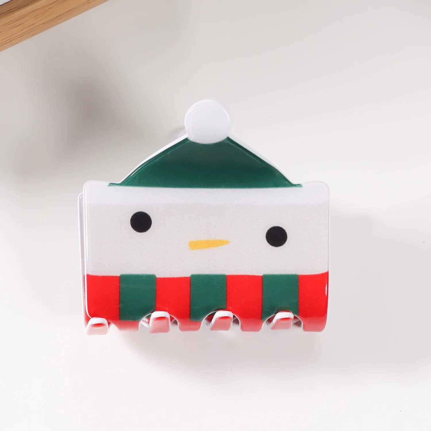 New Cute Christmas Hair Claw Kawaii Snowman Crab Hair Clips PVC Funny Green Face Shark Clip for Woman Girls Hair Accessories