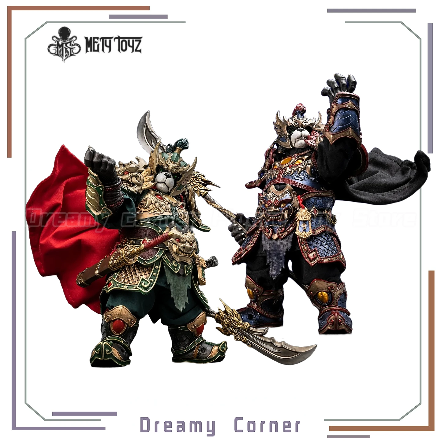 

【In Stock】Original METYTOYZ Panda Man Blue Green Limited Edition Action Figure Model Collection Ornament