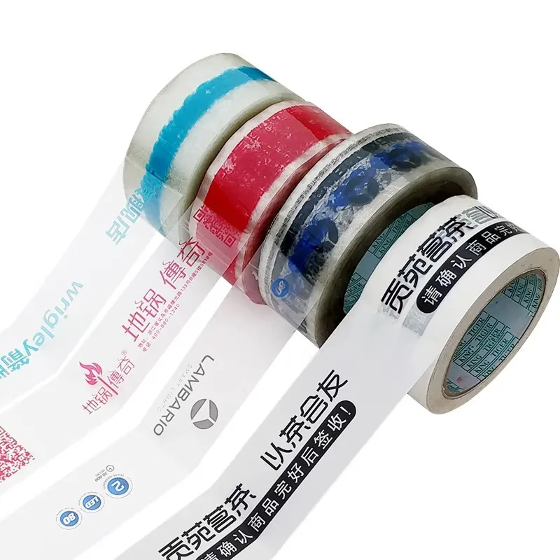 Fita Adesiva Transparente Personalizada com Logotipo para Embalagens de Papelão, Atacado, Publicidade de Marca, Adesivos para Caixas de Papel