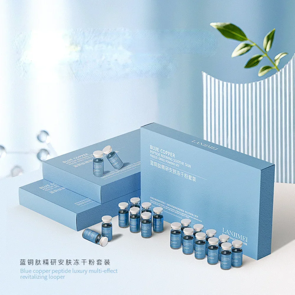 

Blue Copper Peptide Refinning Sooth Skin Freeze-Dried Powder Set Fade Acne Marks Repair Firming Anti-wrinkle Moisture Skin Care