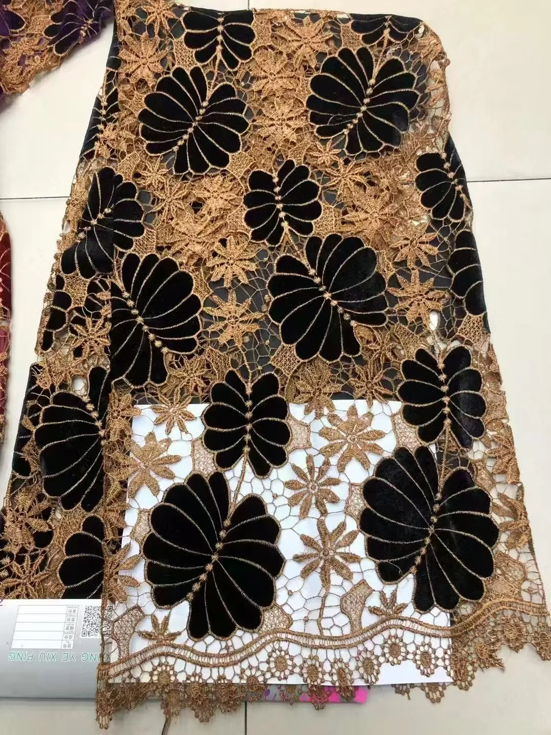 

Luxury African Velvet Gold Beaded Sequin Lace Fabric 2026 Brown Groom Embroidery Fabric French Ladies Evening Dress Sewing