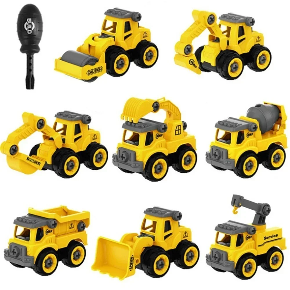 NEW Engineering Vehicle Toys Construction Excavator Tractor Bulldozer Fire Truck Models DIY Kids Toy Car Boys Toys Children Gift