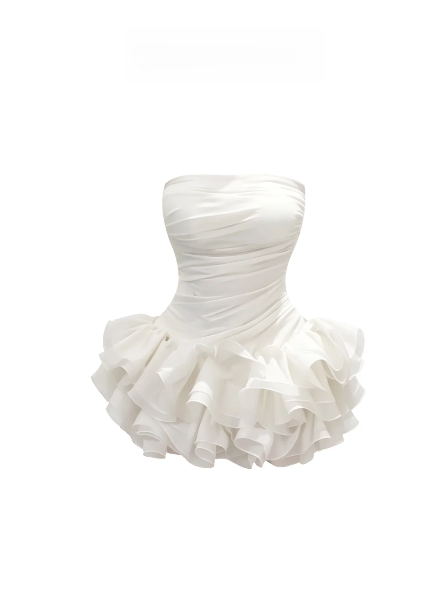 

Elegant Plump French Style Off-Shoulder Puffy Dress Women's High Waist Ball Gown Skirt Short Length Summer Dress