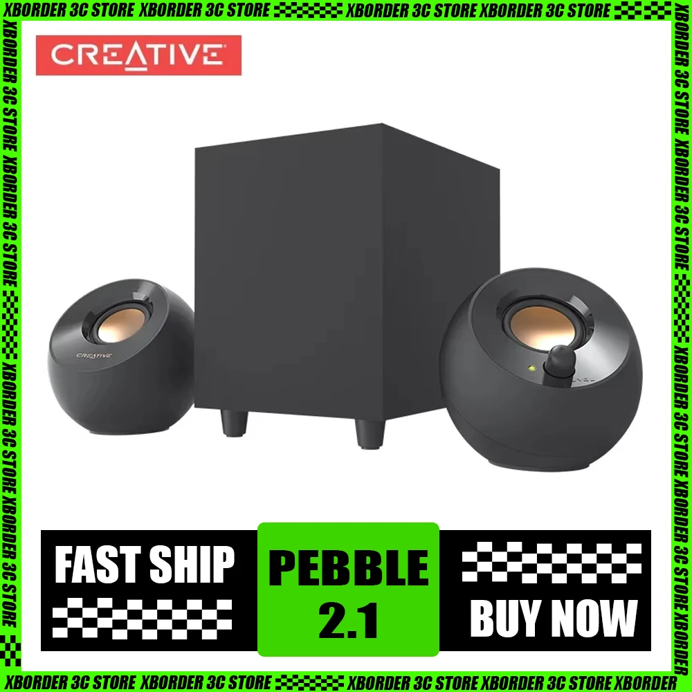 Creative Pebble Plus 2.0 2.1 V3 Speaker Wired 3d Surround Subwoofer Usb Mini Speaker Notebook Pc Gamer Accessorise Game Desktop