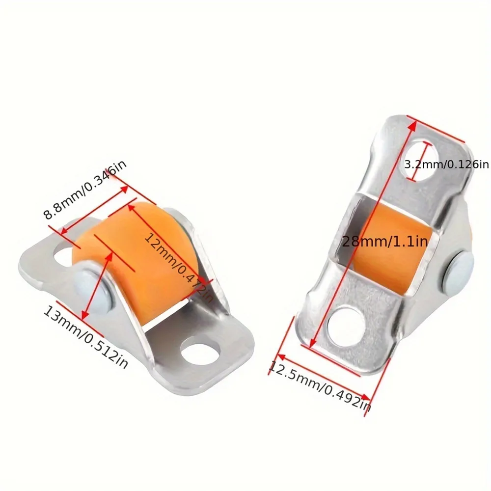 4/6Pcs Silent Multipurpose Furniture Linear Wheels 1/2 Inch Small Wheel Castors for Workbench Shopping Carts Shelves Table Chair