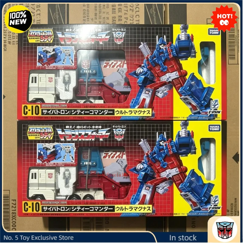 En stock: Transformers C-10 Ultra Magnus, regalo de cumpleaños original, personajes animados, modelo de ensamblaje, figuras de anime, juguetes populares, muñeco.