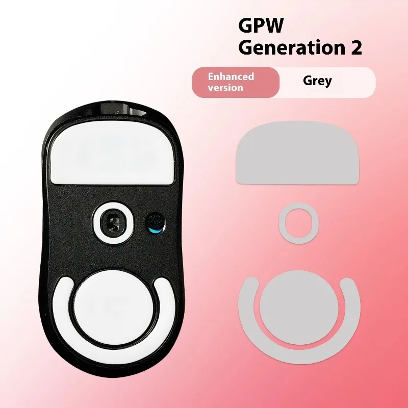 زلاجات ماوس بإصدار ICE محسنة لـ Logitech GPW1/2/3/GPW4 Hawkeye PTFE ذات حواف مستديرة بيضاء تنزلق للألعاب