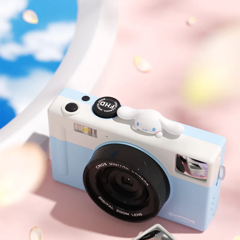 Kawaii Sanrio CCD Camera Kuromi Hellokitty Cinnamoroll Digital Camera HD Photography Retro Camera 16X Zoom Camera Kids Xmas Gift