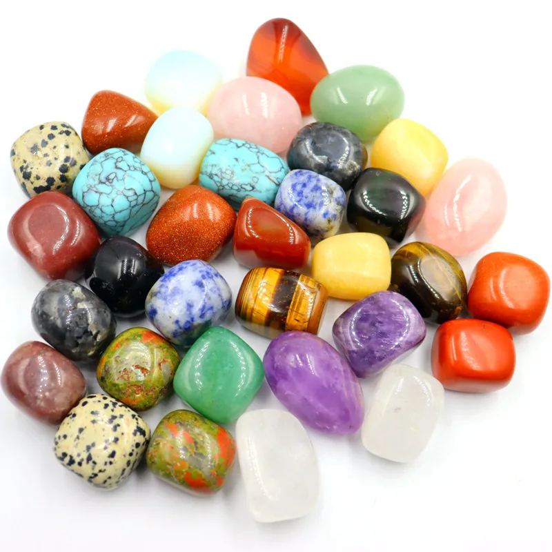 

Mixed Crystals Healing Stones Wholesale Bulk Gemstone Smooth Massage Ball Amethyst Chips Clear Rose Quartz Irregular Decoration