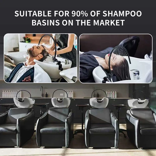 Imagen 2 del producto Cabezal de circulación de agua con diseño de arco de 180 grados, marco de Spa para silla de salón, dispositivo de cuenco de champú, salida de cascada para el cuidado del cuero cabelludo