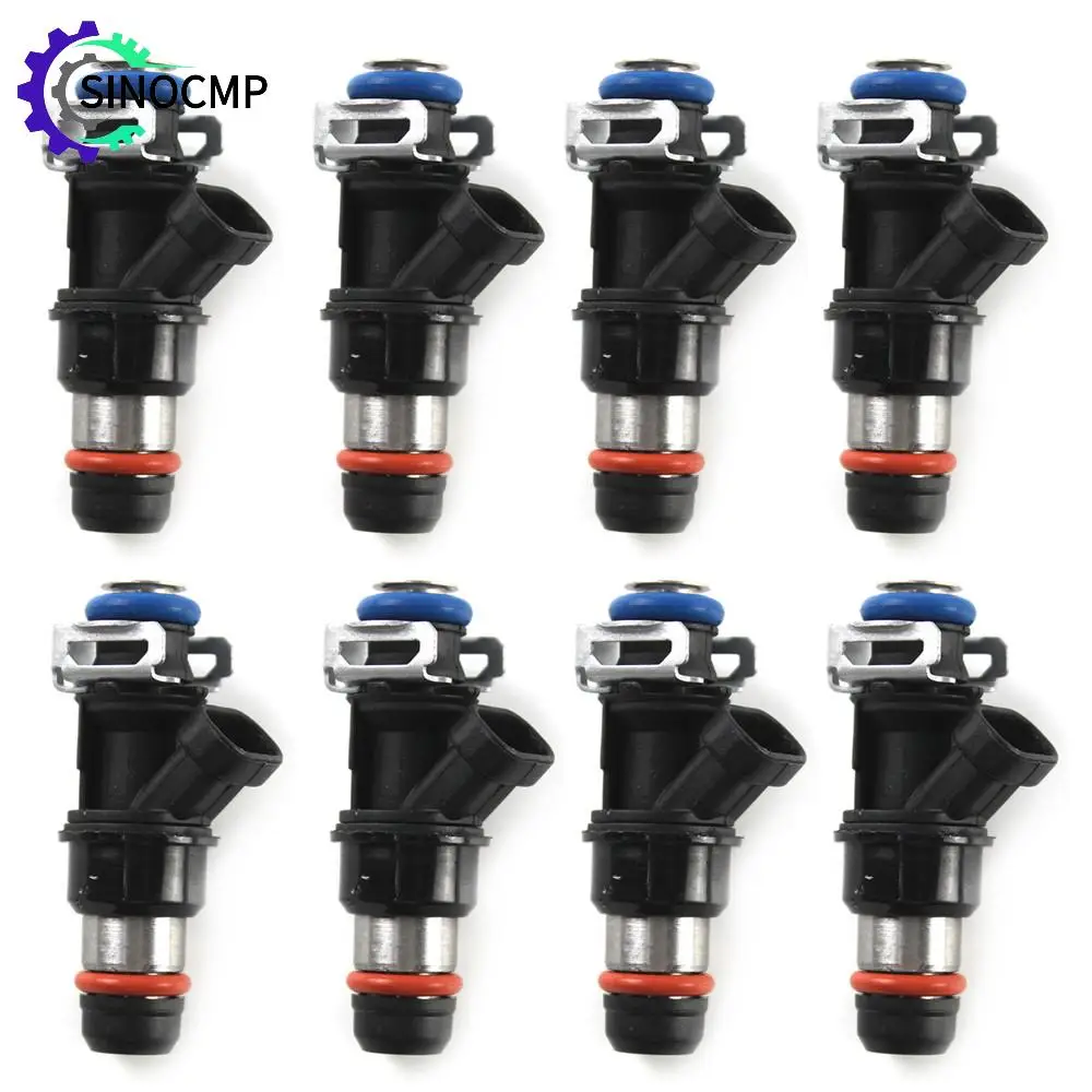 8pcs Fuel Injectors For Chevy Silverado Suburban Avalanche GMC Sierra Escalade Yukon Cadillac Escalade Buick Rainier 1999-2006