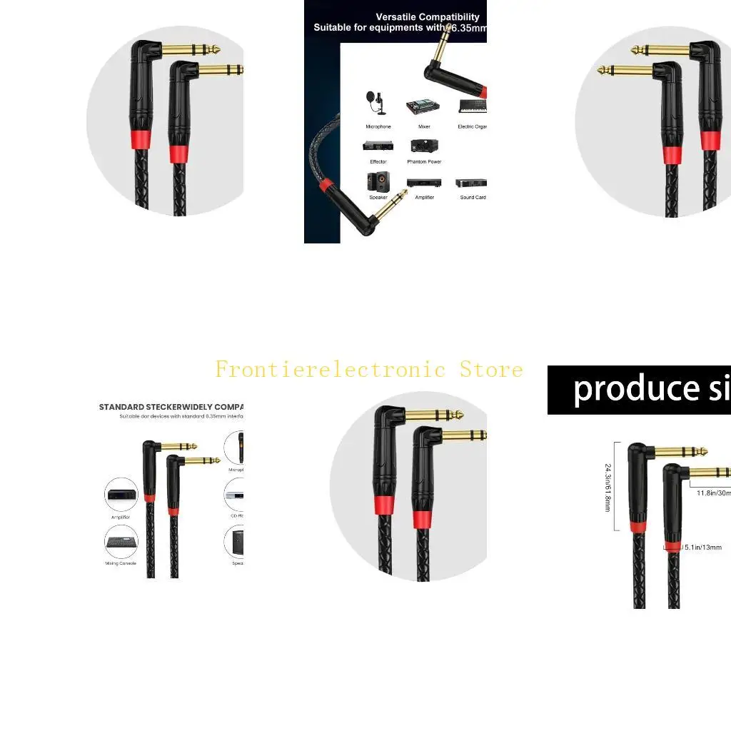 

G8DB 1/4-дюймовый инструментальный гитарный кабель 6,35 мм, гитарный бас-шнур 6,35 мм, мужская стереозвуковая линия для