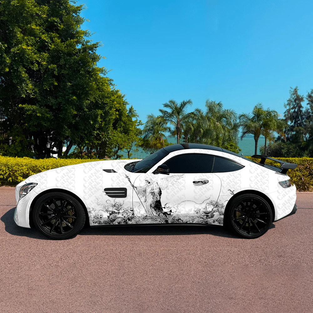 

Classical Angel Skulls Car Vinyl Wraps Decal Self-adhesive PVC Sticker Suitable for Trucks SUV Decoration Auto Accessories Gift
