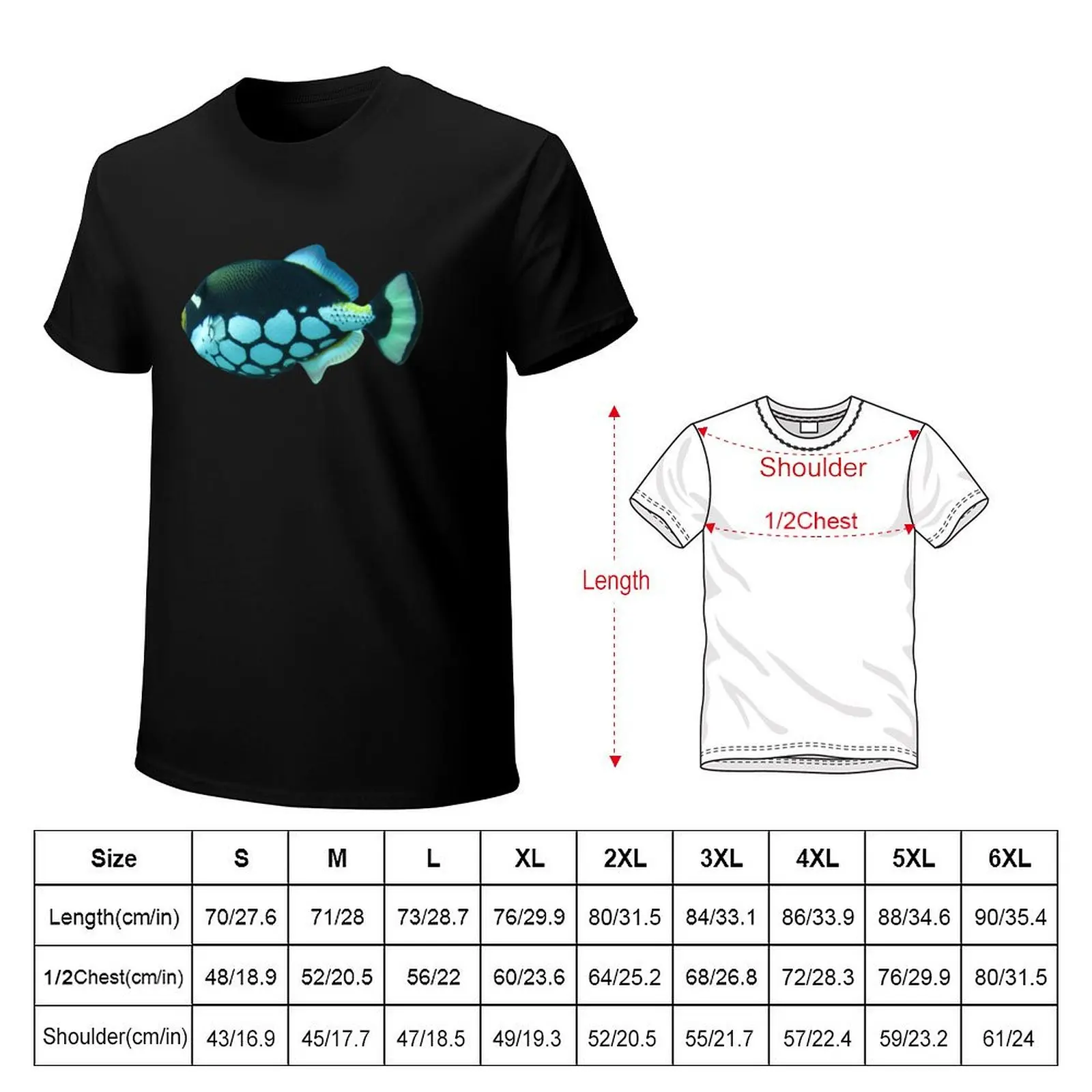 clown trigger Fish T-Shirt Casual Basic Street Style T-Shirt