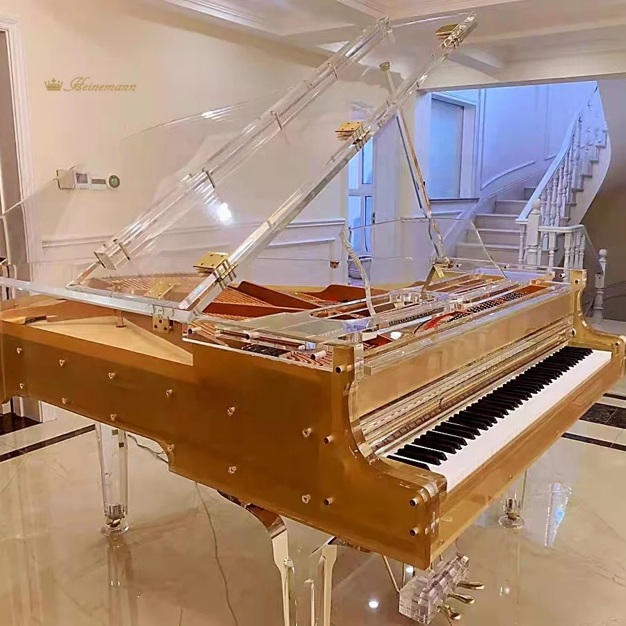 Popular Acrylic Grand Piano With 88-Key Mechanical Self-Player System For Hotels With Piano Disc