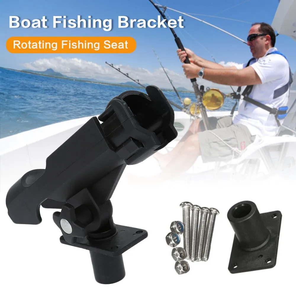 

2pcs Boat Fishing Accessories Rotatable Fishing Rod Holder Tackle Bracket Yacht Boats Board Accessory Kayak Fixer Pole Summer