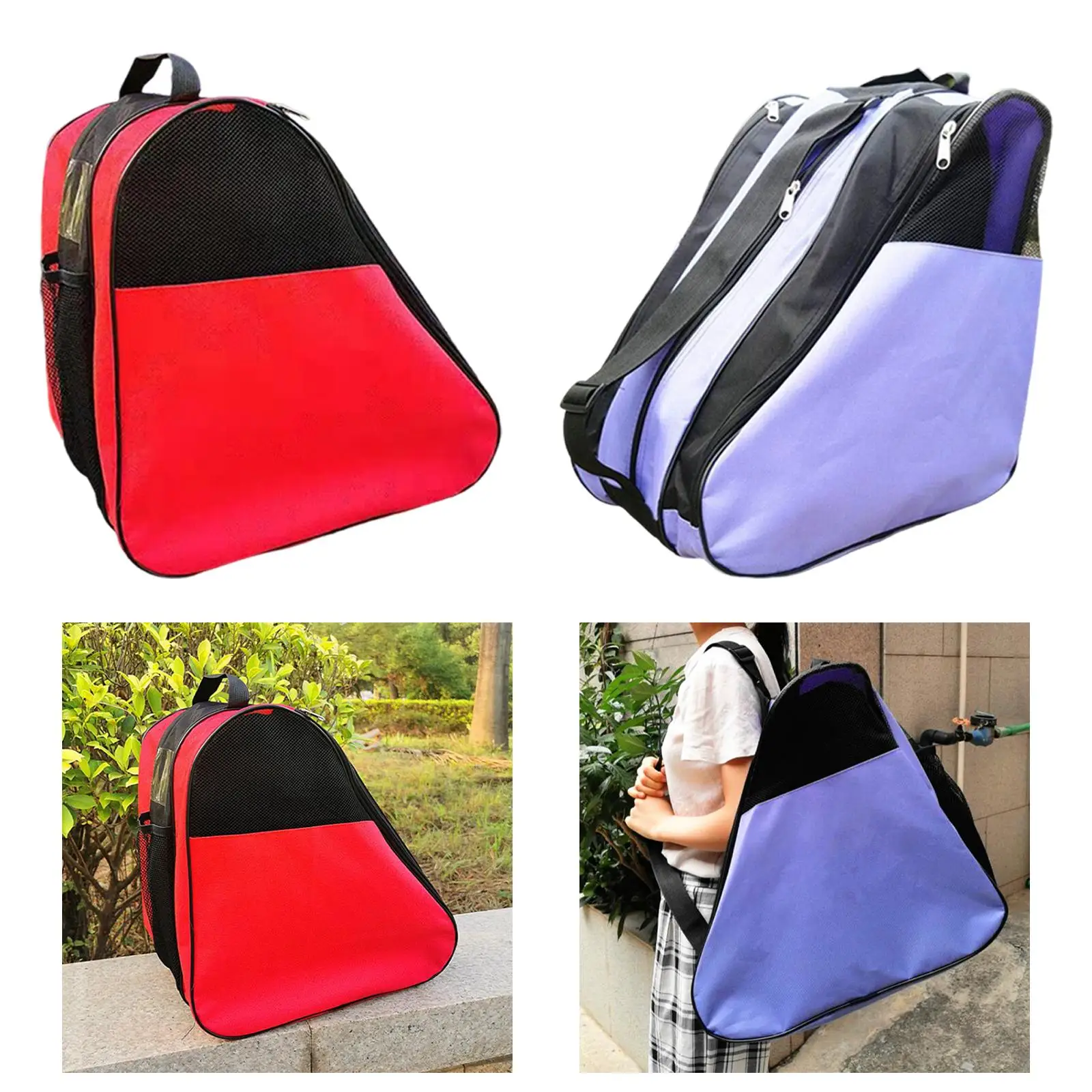 

Сумка для роликовых коньков Портативные принадлежности, многоцелевой регулируемый плечевой ремень с ручкой Сумка для переноски Сумка для обуви для катания на коньках