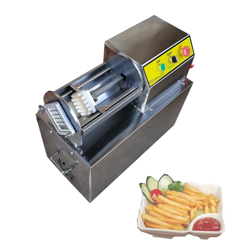 Small Industry French Fries Processor French Fries Cutting Machine Vegetable Pusher Business Full Automatic Slitting Machine