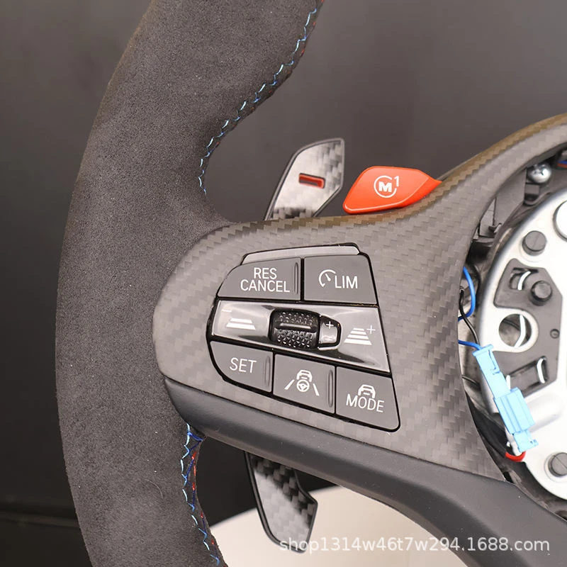 For BMW Factory direct supply, all series upgrades, M model suede steering wheel assembly with carbon fiber paddle