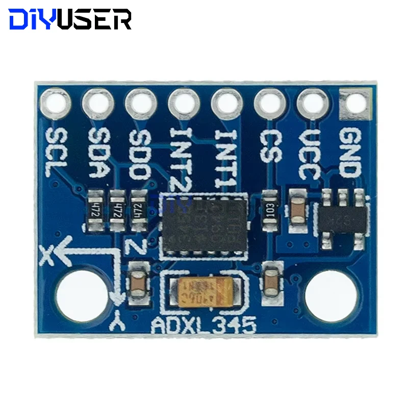 DIYUSER GY-291 ADXL345 디지털 중력 가속 틸트 모듈, IIC/SPI 변속기 재고
